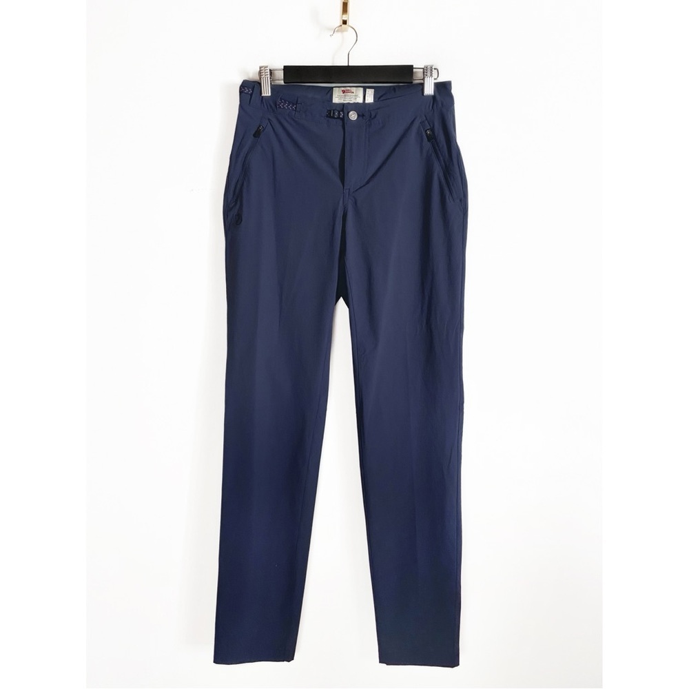 Fjรคllrรคven Like New Womens High Coast Trail Trousers Navy Blue size 4 Long